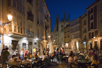 Spanien, Santiago de Compostela, Burgos, Terrazas